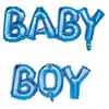 Ballons aluminium lettres Baby Boy bleu 118 x 24 cm
