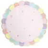 Assiettes en carton festonnées rose pastel - PARTY PRO - Lot de 8 - En...