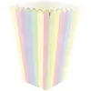PARTYPRO - 8 Regenboog en Goud Popcorn Doosjes 12,5 x 7 cm van Karton