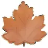 8 Assiettes en carton feuille d'automne 23 cm - Orange