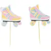PARTYPRO - 10 houten rolschaatsprikkers jaren 90