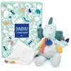 Doudou et Compagnie Coffret peluche dinosaure amande Filou Calinosaures (25 cm)