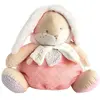 Animal en peluche Doudou et Compagnie Range pyjama lapin sucre Rose