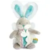 Pantin attache sucette Doudou et Compagnie Lapin de sucre Bleu