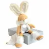 Doudou Pantin blanc lapin de sucre 31 cm