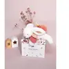 Doudou et Compagnie Peluche avec coffret lapin corail Happy Boho (25 cm)