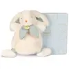 Doudou Lapin Bonbon bleu gris (25 cm)