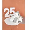 Doudou et Compagnie Doudou Plat Pétales Ours Gris 25 Cm