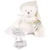 Peluche attache-sucette Ours Pantin Argent (20 cm)