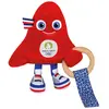 Mascotte Doudou et Compagnie Hochet avec anneau bois