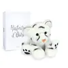 Peluche Bébé Tigre Blanc - HISTOIRE DOURS - 18 cm - Mixte - Intérieur - Plush