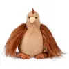 Doudou et Compagnie Peluche Poule Poulette marron roux 20 cm