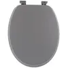 Tendance - Abattant wc mdf 18 pouces attaches plastiques - gris