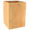 Tendance Badkamer prullenbak - 7.5L - licht bruin - bamboe - 26 cm