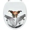 Tendance - Abattant wc mdf 18 pouces attaches acier inoxydable - karamel