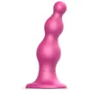 Strap-On-Me - Dildo Plug Beads Metallic Raspberry Pink S