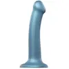 Strap on me Gode Metallic Shine M Bleu (18 x  3,3 cm)