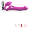 Strap-On-Me - Vibrerende Strapless Strap-on Voorbinddildo Met Luchtdruk Stimulatie - Roze