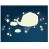 Mimi'lou Stickers phosphorescent Montgolfière baleine