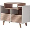 Meuble Hi-Fi Norstone Oslo 800 Blanc Et Chêne