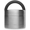 Qwetch - Boîte repas poignée isotherme - Inox- 850ml