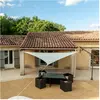 Voile d'ombrage triangulaire crème Werka Pro 3,6 x 3,6 x 3,6m