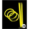 Bracelets lumineux - NO NAME - Jaune - Lot de 100 - Plastique