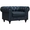 Habitat et Jardin FAUTEUIL CHESTERFIELD ALIZA - NOIR