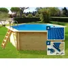 Piscine bois "Hawai" - 4.10 x 1.20 m + Bâche à bulles 180 + Bâche hive...