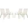 Fauteuil jardin Textilène "Cordoba" - Phoenix - Écru - Lot de 4