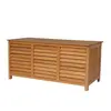 Coffre de jardin en bois "Macao" - 130 x 64 x 60 cm - Marron