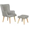Habitat et Jardin Fauteuil style scandinave tissu "Odense" - Gris clair