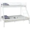 Lit Superposé En Métal "Leo" Sommiers Inclus - 90/140 X 190 Cm - Blanc