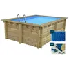 Piscine bois rectangle " Caimans " - 4.10 x 3.00 x 1.24 m + Bâche à .....