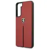 Samsung Galaxy S21 Backcase hoesje - Ferrari - Effen Rood - Leer