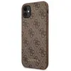 Guess 4G Back Case - Geschikt voor Apple iPhone 11 (6.1") - Bruin