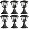 ARUM LIGHTING Lot de 6 Bornes extérieur ALICANTE pour jardin Noir Culot E27