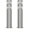 ARUM LIGHTING Lot de 2 bornes nora Inox 9W 1000 lumens - H40cm