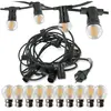 ARUM LIGHTING Guirlande guinguette Professionnelle 10 Ampoules led B22 4W Blanc Chaud 10 mètres Interconnectable