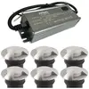 ARUM LIGHTING Lot de 6 Encastrables de Sol Balisage 3W Mini-CANYON IP67 12V avec transformateur selv 50W IP67 Température de Couleur: Blanc neutre 4000K