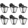 ARUM LIGHTING Lot de 6 Appliques murales ALICANTE extérieur métal pour jardin Noir E27