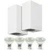 Arum Lighting - Lot de 2 Appliques Manathan Blanches Extérieure double...