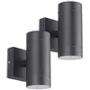 ARUM LIGHTING Lot de 2 Appliques noir venice Extérieure double faisceau GU10 IP54