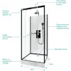 Aurlane Cabine de douche carrée 90x90x230cm - extra blanc et profilé n...