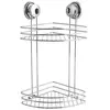 Etagère d'angle MSV - 2 niveaux à ventouse - Chromé