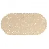 Tapis de bain en PVC galets 68x35cm blanc - MSV - Adulte