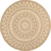 Tapis intérieur extérieur effet jute naturel à motif oriental - NAZAR ...