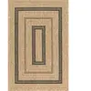 Tapis - NAZAR RUGS - NATURE - 60x90 cm - Noir - Effet jute naturel