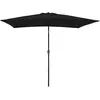 HAPPY GARDEN Parasol droit HAPUNA rectangulaire 2 × 3m noir