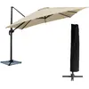 Happy Garden Parasol Déporté Molokai Carré 3x3m Beige + Housse